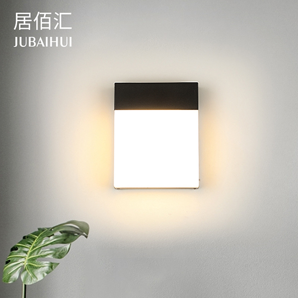 現(xiàn)代創(chuàng)意走廊過道陽臺庭院外圍墻方形LED壁燈