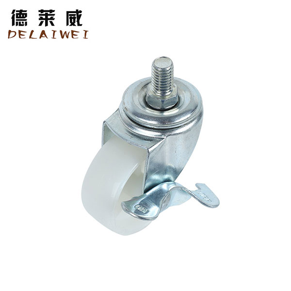 白PP腳輪醫療物流設備耐磨損工具柜腳輪